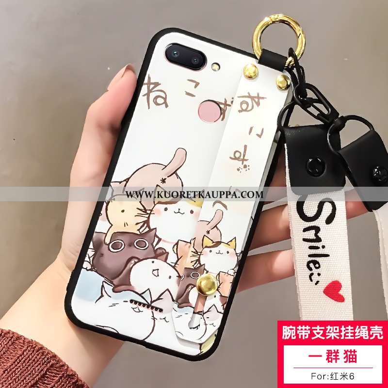 Kuori Xiaomi Redmi 6, Kuoret Xiaomi Redmi 6, Kotelo Xiaomi Redmi 6 Silikoni Persoonallisuus Punainen