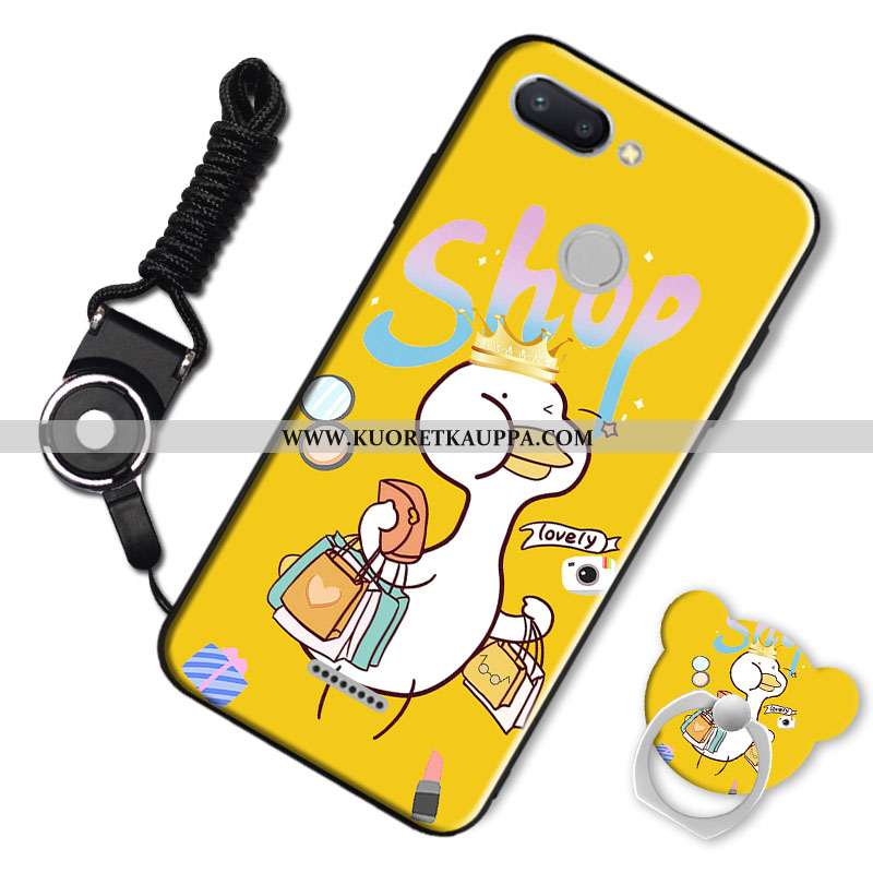 Kuori Xiaomi Redmi 6, Kuoret Xiaomi Redmi 6, Kotelo Xiaomi Redmi 6 Silikoni Suojaus Murtumaton Punai