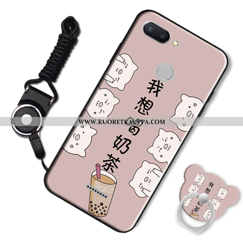 Kuori Xiaomi Redmi 6, Kuoret Xiaomi Redmi 6, Kotelo Xiaomi Redmi 6 Silikoni Suojaus Murtumaton Punai