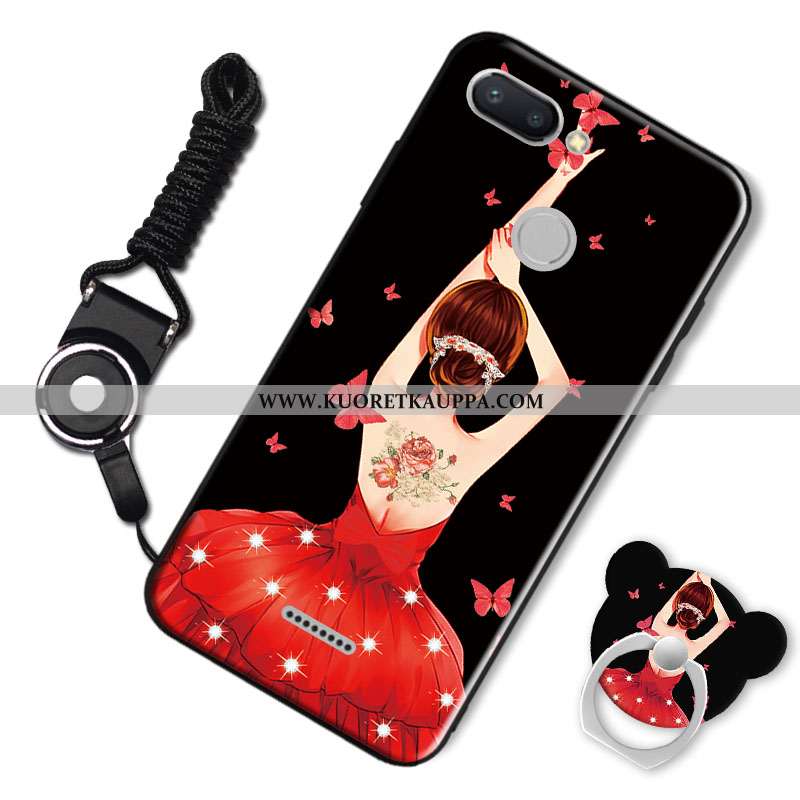 Kuori Xiaomi Redmi 6, Kuoret Xiaomi Redmi 6, Kotelo Xiaomi Redmi 6 Silikoni Suojaus Murtumaton Punai