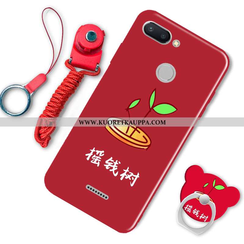 Kuori Xiaomi Redmi 6, Kuoret Xiaomi Redmi 6, Kotelo Xiaomi Redmi 6 Silikoni Suojaus Murtumaton Punai