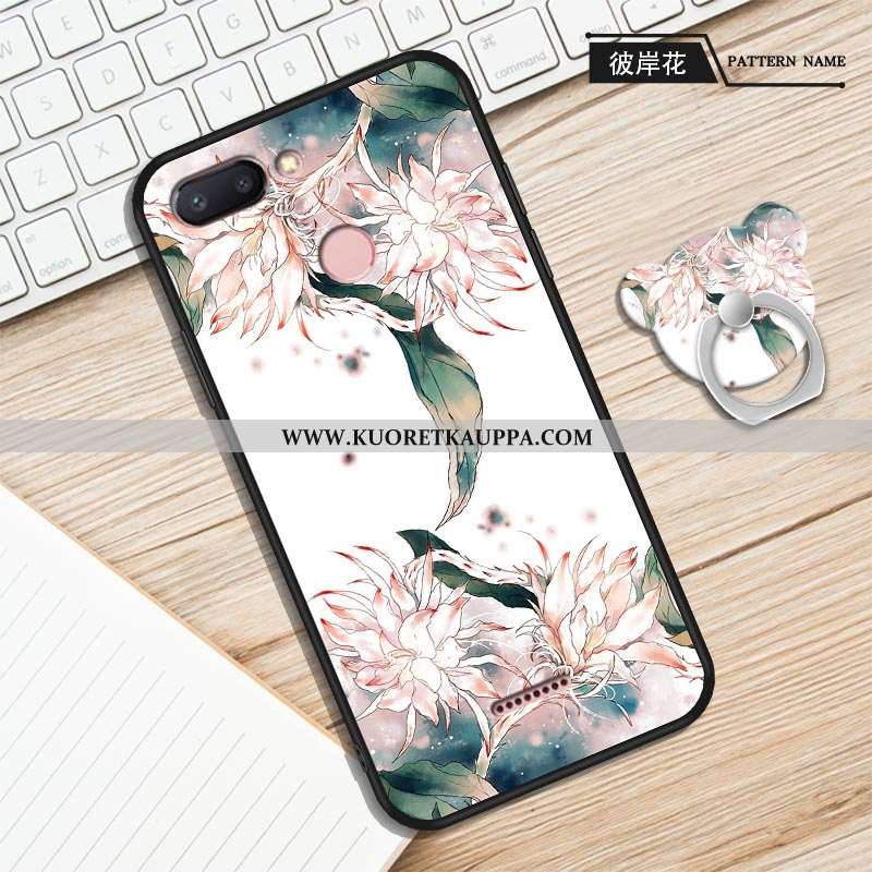 Kuori Xiaomi Redmi 6, Kuoret Xiaomi Redmi 6, Kotelo Xiaomi Redmi 6 Silikoni Suojaus Punainen Rengas 