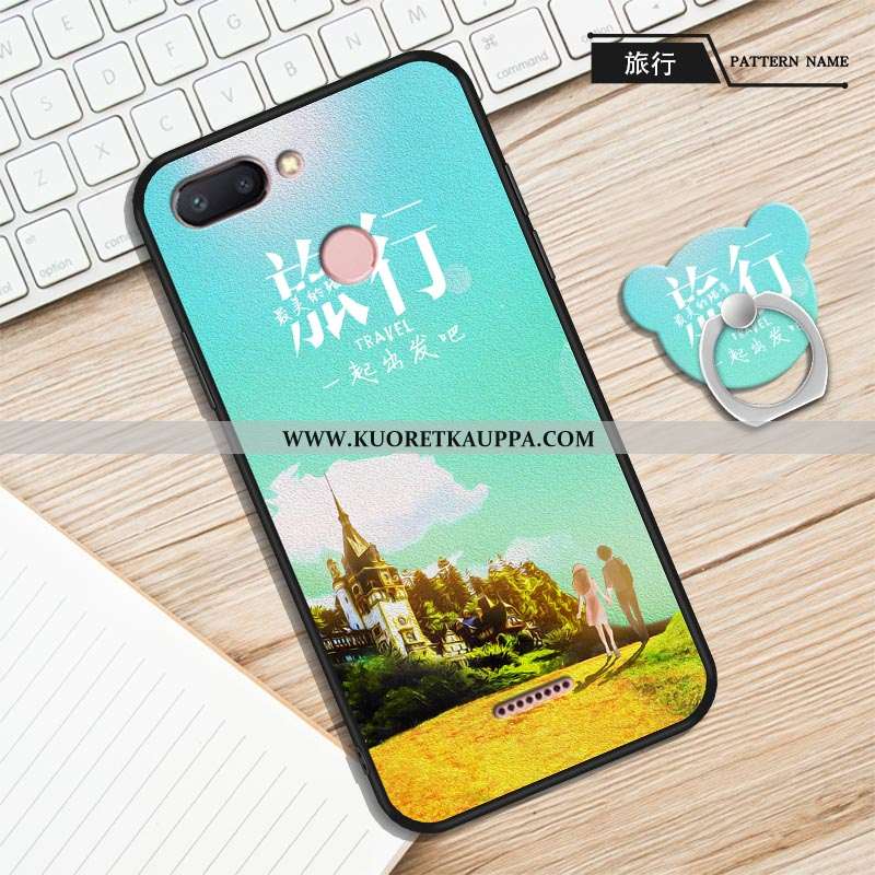 Kuori Xiaomi Redmi 6, Kuoret Xiaomi Redmi 6, Kotelo Xiaomi Redmi 6 Silikoni Suojaus Punainen Rengas 