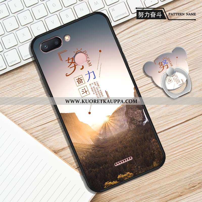 Kuori Xiaomi Redmi 6, Kuoret Xiaomi Redmi 6, Kotelo Xiaomi Redmi 6 Silikoni Suojaus Punainen Rengas 