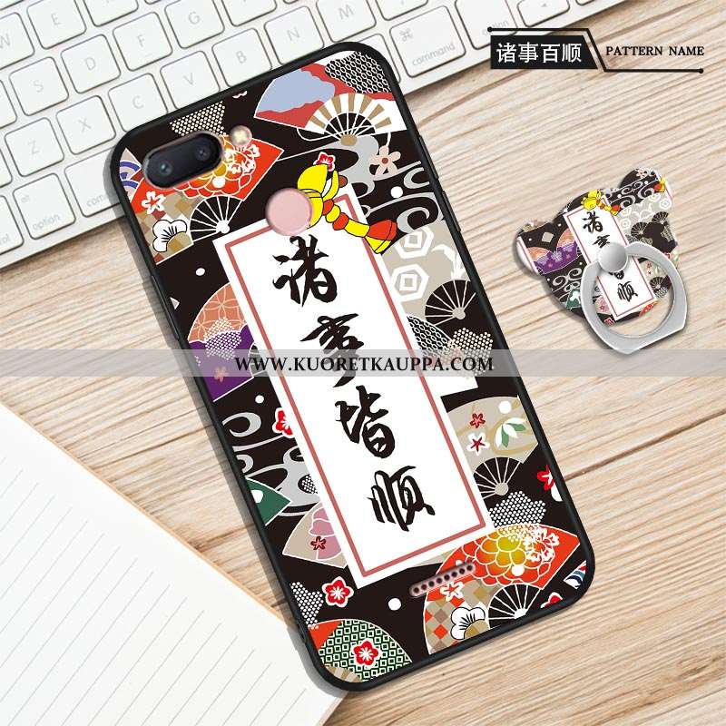 Kuori Xiaomi Redmi 6, Kuoret Xiaomi Redmi 6, Kotelo Xiaomi Redmi 6 Silikoni Suojaus Punainen Rengas 