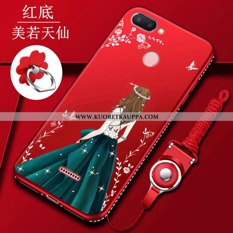 Kuori Xiaomi Redmi 6, Kuoret Xiaomi Redmi 6, Kotelo Xiaomi Redmi 6 Suuntaus Ultra Puhelimen Punainen