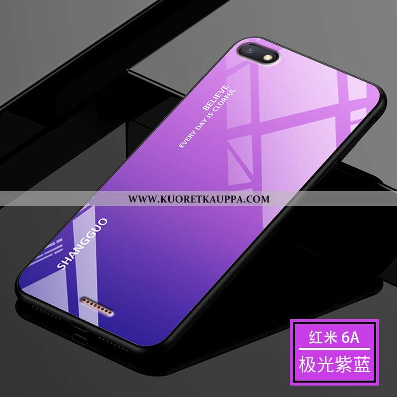 Kuori Xiaomi Redmi 6a, Kuoret Xiaomi Redmi 6a, Kotelo Xiaomi Redmi 6a Lasi Suuntaus Sininen Murtumat