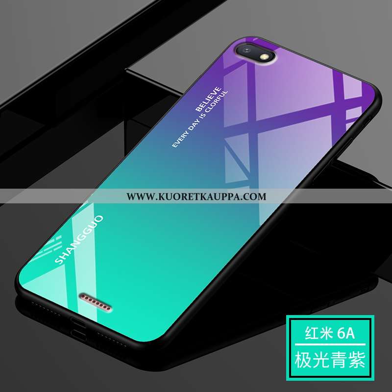 Kuori Xiaomi Redmi 6a, Kuoret Xiaomi Redmi 6a, Kotelo Xiaomi Redmi 6a Lasi Suuntaus Sininen Murtumat