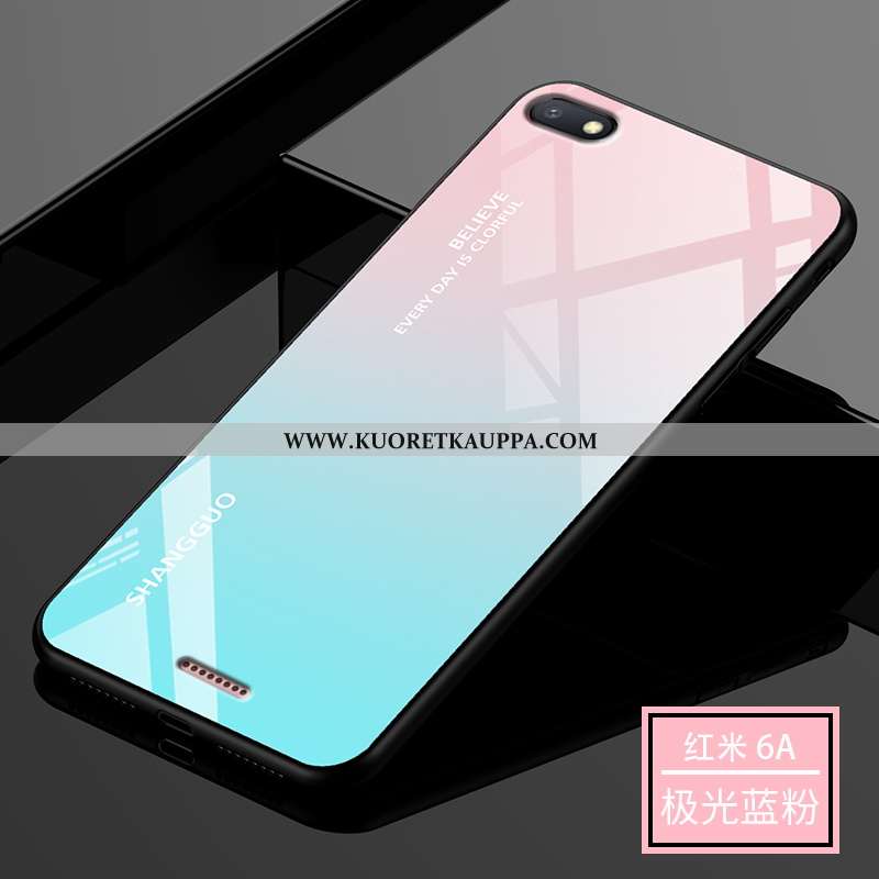 Kuori Xiaomi Redmi 6a, Kuoret Xiaomi Redmi 6a, Kotelo Xiaomi Redmi 6a Lasi Suuntaus Sininen Murtumat