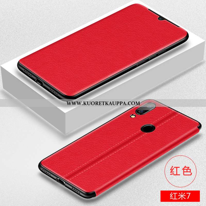Kuori Xiaomi Redmi 7, Kuoret Xiaomi Redmi 7, Kotelo Xiaomi Redmi 7 Suojaus Nahkakuori Pieni Pehmeä N
