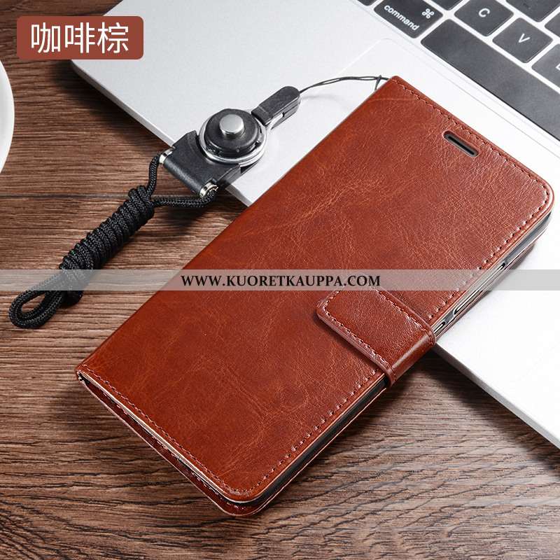 Kuori Xiaomi Redmi 7, Kuoret Xiaomi Redmi 7, Kotelo Xiaomi Redmi 7 Suojaus Nahkakuori Punainen Puhel