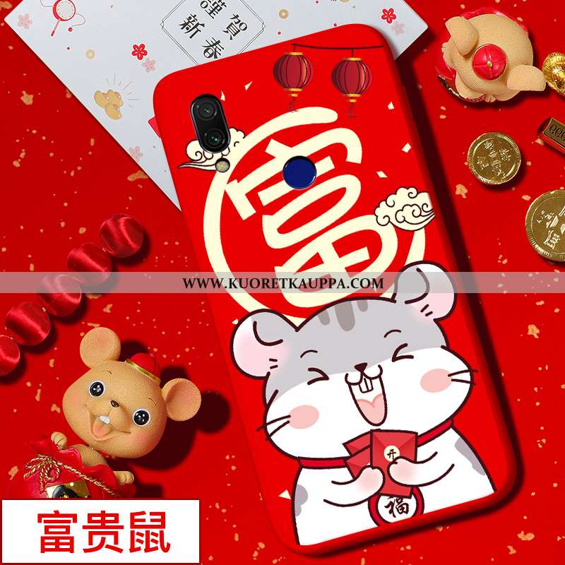 Kuori Xiaomi Redmi 7, Kuoret Xiaomi Redmi 7, Kotelo Xiaomi Redmi 7 Suojaus Sarjakuva Punainen Yksink