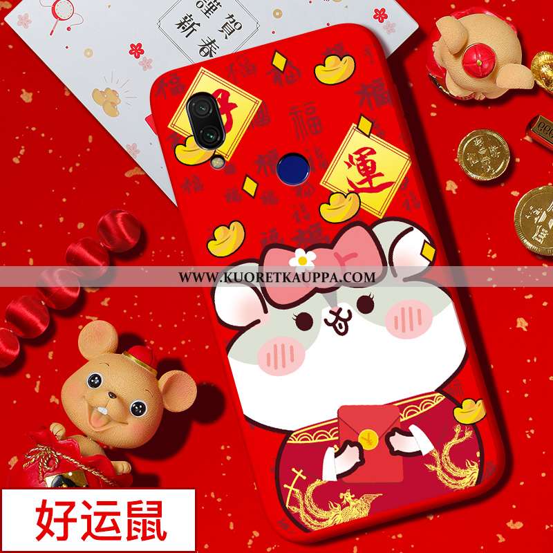 Kuori Xiaomi Redmi 7, Kuoret Xiaomi Redmi 7, Kotelo Xiaomi Redmi 7 Suojaus Sarjakuva Punainen Yksink