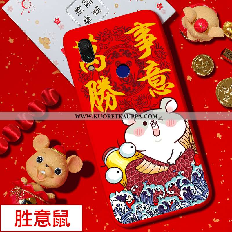 Kuori Xiaomi Redmi 7, Kuoret Xiaomi Redmi 7, Kotelo Xiaomi Redmi 7 Suojaus Sarjakuva Punainen Yksink