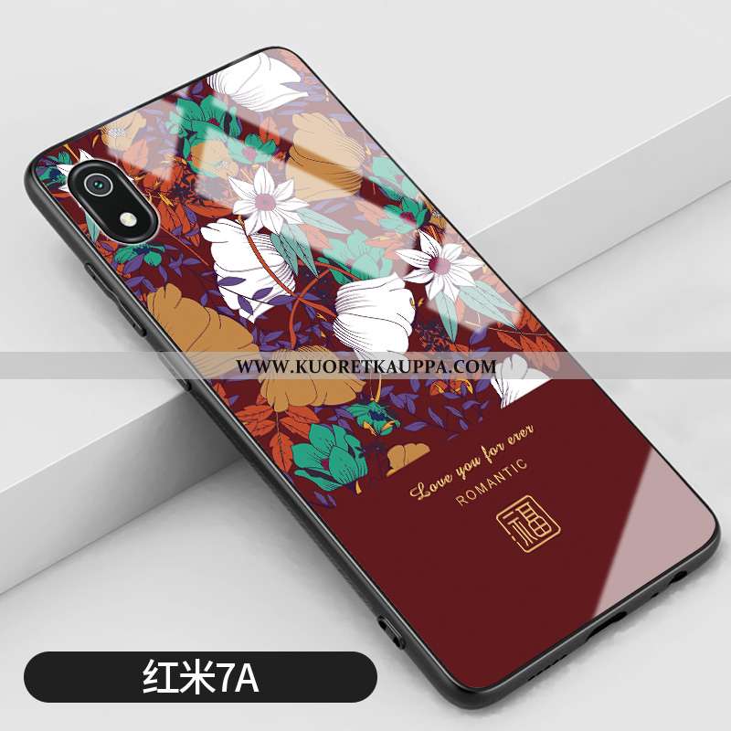 Kuori Xiaomi Redmi 7a, Kuoret Xiaomi Redmi 7a, Kotelo Xiaomi Redmi 7a Luova Vuosikerta Punainen Kukk