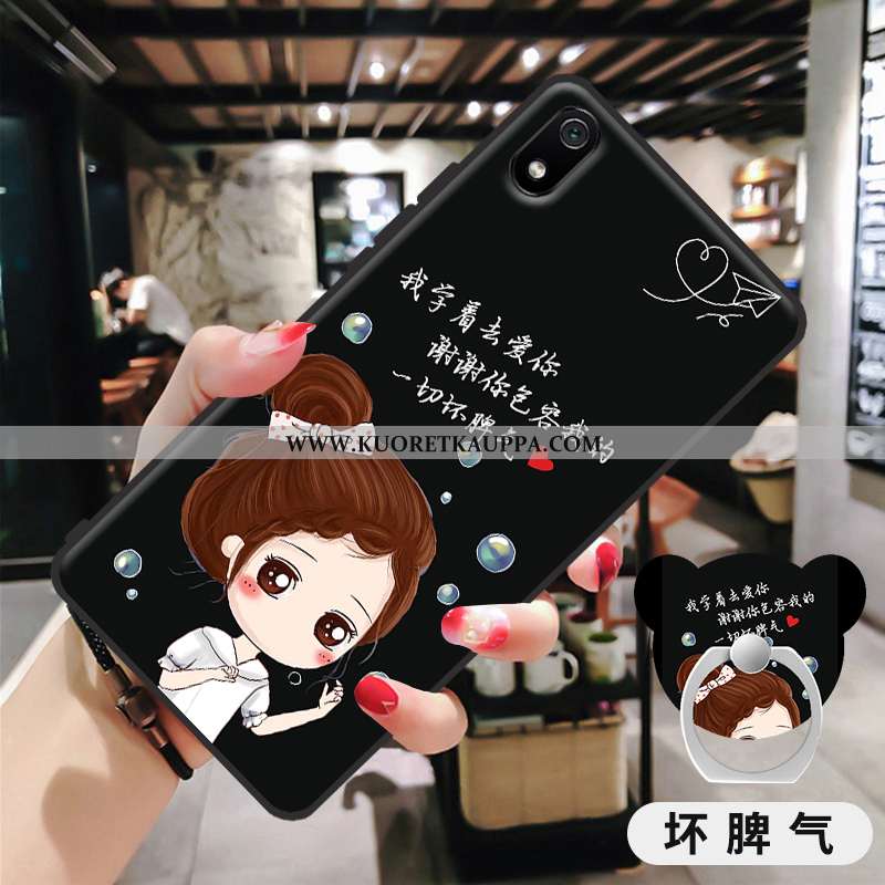 Kuori Xiaomi Redmi 7a, Kuoret Xiaomi Redmi 7a, Kotelo Xiaomi Redmi 7a Pesty Suede Sarjakuva Punainen