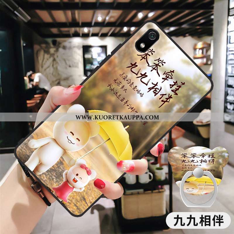 Kuori Xiaomi Redmi 7a, Kuoret Xiaomi Redmi 7a, Kotelo Xiaomi Redmi 7a Pesty Suede Sarjakuva Punainen