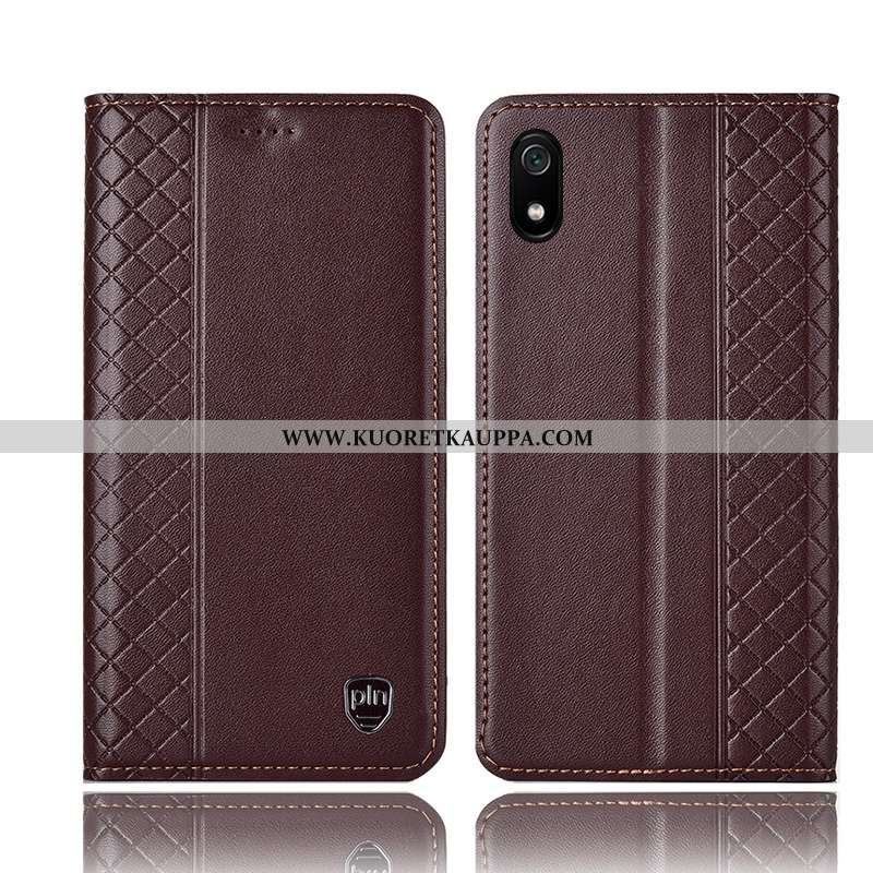 Kuori Xiaomi Redmi 7a, Kuoret Xiaomi Redmi 7a, Kotelo Xiaomi Redmi 7a Suojaus Aito Nahka Nuoret Puna