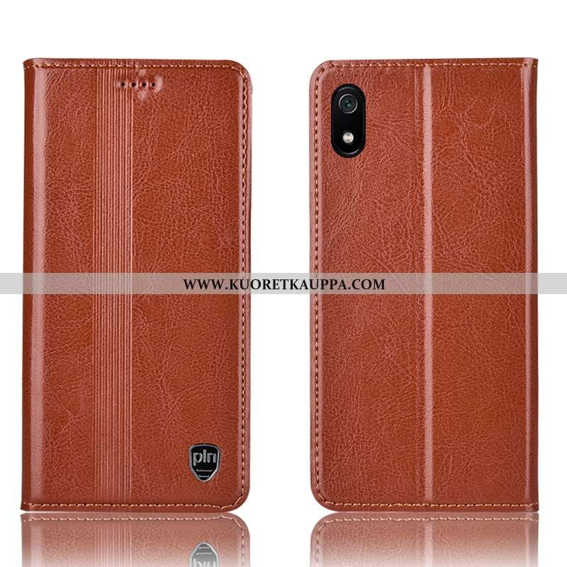 Kuori Xiaomi Redmi 7a, Kuoret Xiaomi Redmi 7a, Kotelo Xiaomi Redmi 7a Suojaus Aito Nahka Punainen Ru