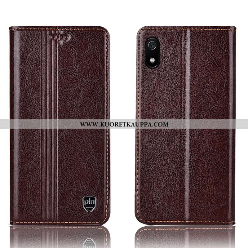 Kuori Xiaomi Redmi 7a, Kuoret Xiaomi Redmi 7a, Kotelo Xiaomi Redmi 7a Suojaus Aito Nahka Punainen Ru