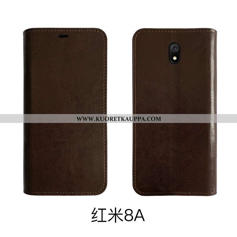 Kuori Xiaomi Redmi 8a, Kuoret Xiaomi Redmi 8a, Kotelo Xiaomi Redmi 8a Nahkakuori Aito Nahka Suojaus 