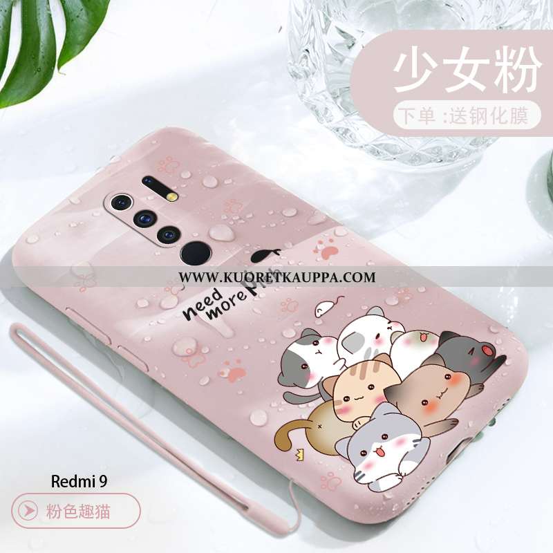 Kuori Xiaomi Redmi 9, Kuoret Xiaomi Redmi 9, Kotelo Xiaomi Redmi 9 Valo Silikoni Sarjakuva Net Red P