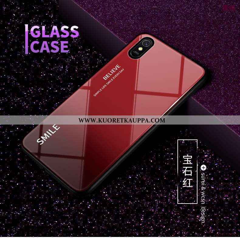 Kuori Xiaomi Redmi 9a, Kuoret Xiaomi Redmi 9a, Kotelo Xiaomi Redmi 9a Lasi Persoonallisuus Punainen 