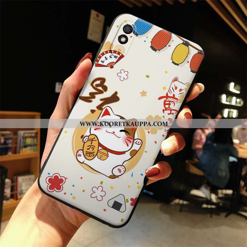 Kuori Xiaomi Redmi 9a, Kuoret Xiaomi Redmi 9a, Kotelo Xiaomi Redmi 9a Suojaus Tila Sarjakuva Valkoin