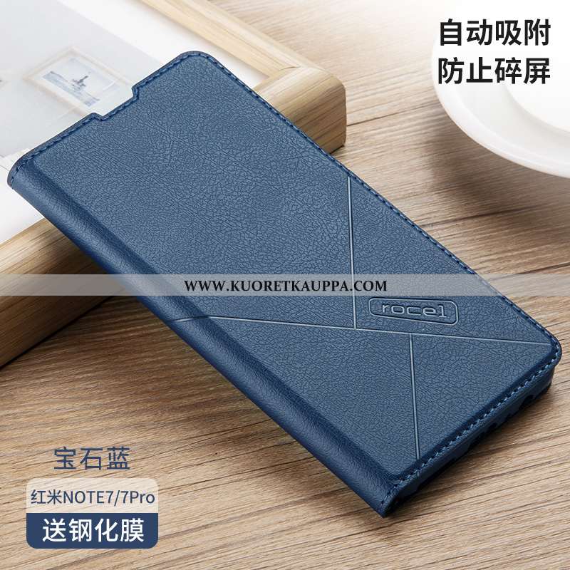 Kuori Xiaomi Redmi Note 7, Kuoret Xiaomi Redmi Note 7, Kotelo Xiaomi Redmi Note 7 Suojaus Nahkakuori