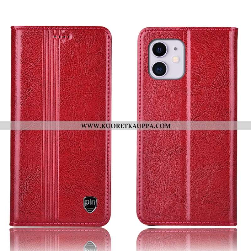 Kuori iPhone 11, Kuoret iPhone 11, Kotelo iPhone 11 Aito Nahka Suojaus All Inclusive Ruskea