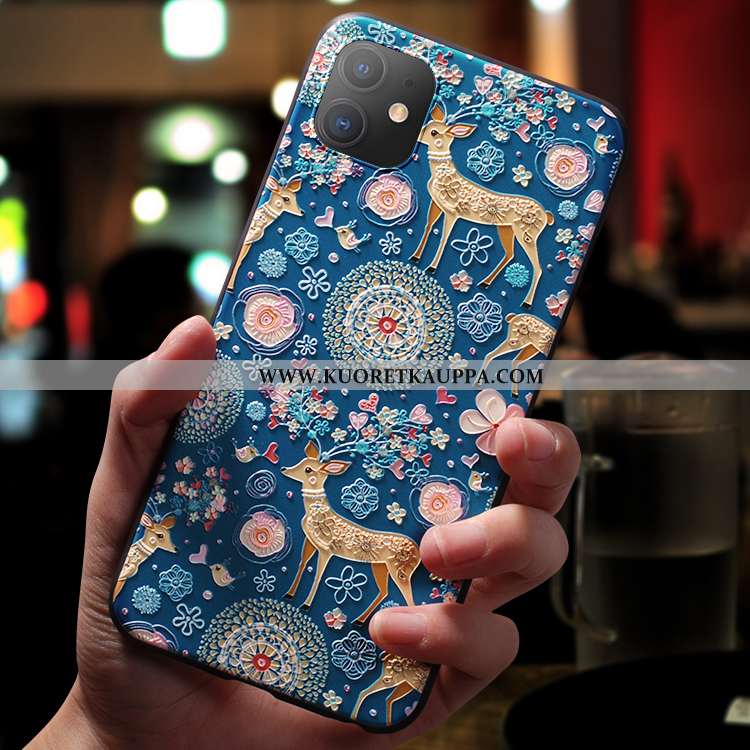 Kuori iPhone 11, Kuoret iPhone 11, Kotelo iPhone 11 Ihana Suuntaus Ultra Sarjakuva Pehmeä Neste Sini