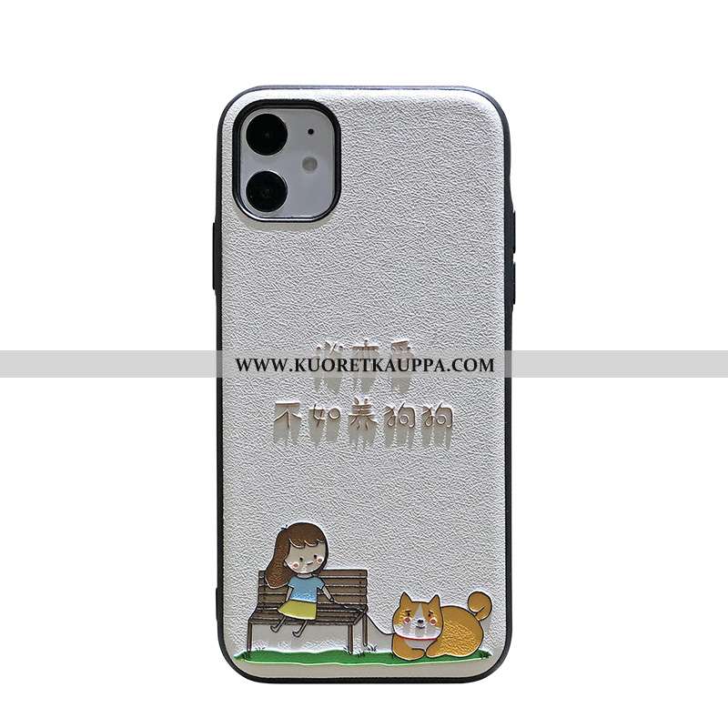 Kuori iPhone 11, Kuoret iPhone 11, Kotelo iPhone 11 Kohokuviointi Pesty Suede Murtumaton Koira Kova 