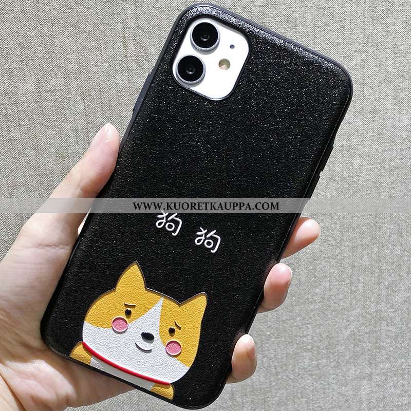 Kuori iPhone 11, Kuoret iPhone 11, Kotelo iPhone 11 Kohokuviointi Pesty Suede Murtumaton Koira Kova 