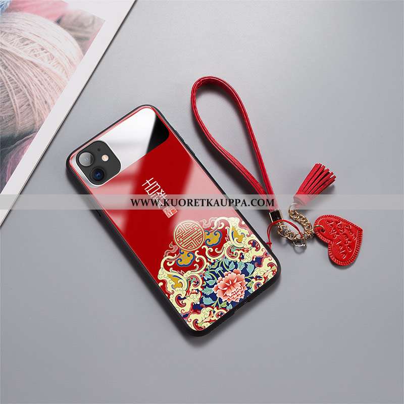 Kuori iPhone 11, Kuoret iPhone 11, Kotelo iPhone 11 Luova Suuntaus Net Red Murtumaton Punainen