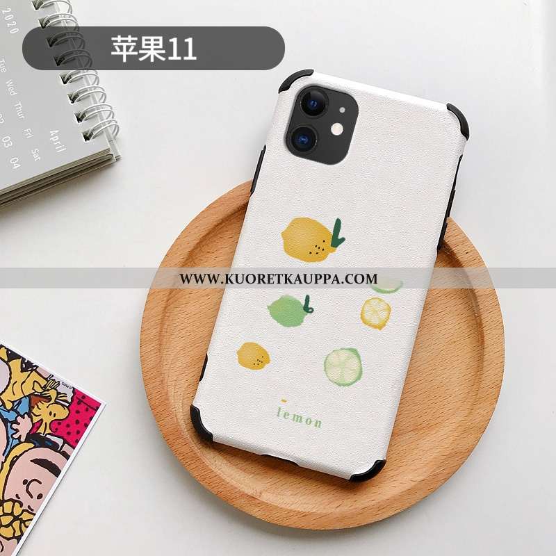Kuori iPhone 11, Kuoret iPhone 11, Kotelo iPhone 11 Nahkakuori Tila Persoonallisuus Puhelimen Valkoi