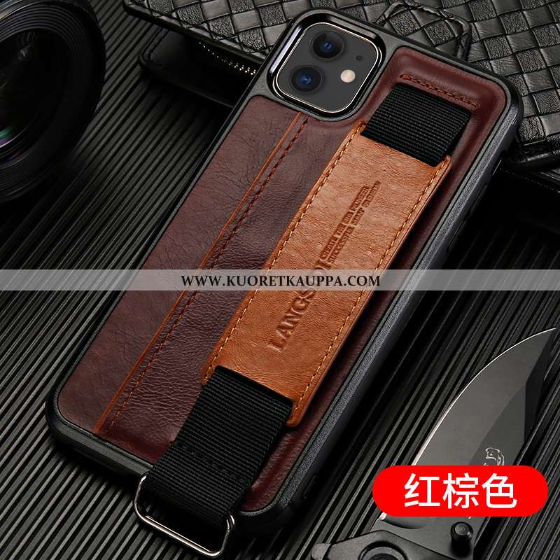 Kuori iPhone 11, Kuoret iPhone 11, Kotelo iPhone 11 Persoonallisuus Luova Ylellisyys Kortti Ruskea