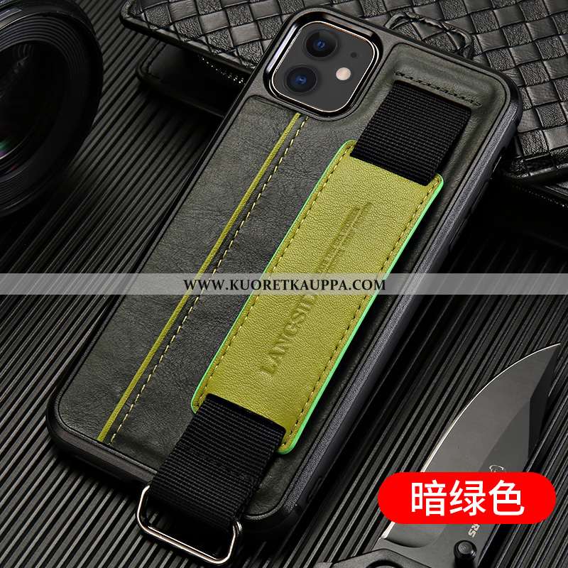 Kuori iPhone 11, Kuoret iPhone 11, Kotelo iPhone 11 Persoonallisuus Luova Ylellisyys Kortti Ruskea