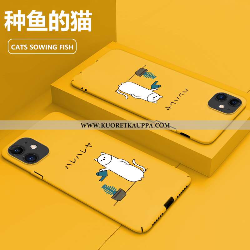 Kuori iPhone 11, Kuoret iPhone 11, Kotelo iPhone 11 Sarjakuva Suuntaus Murtumaton Keltainen Persoona