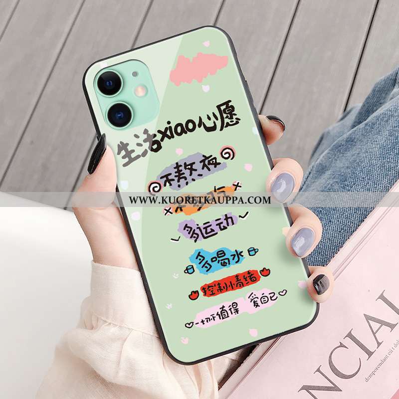 Kuori iPhone 11, Kuoret iPhone 11, Kotelo iPhone 11 Tila Lasi Puhelimen Pieni Rakastunut Violetti