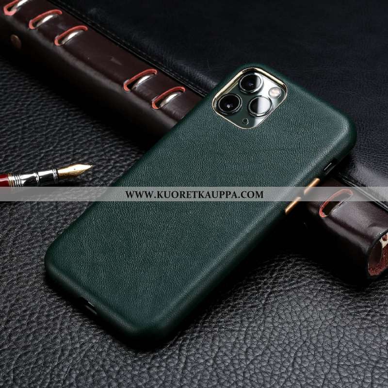 Kuori iPhone 11 Pro, Kuoret iPhone 11 Pro, Kotelo iPhone 11 Pro Aito Nahka Nahka Kukkakuvio Puhelime