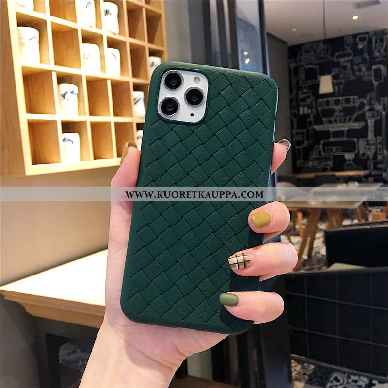 Kuori iPhone 11 Pro, Kuoret iPhone 11 Pro, Kotelo iPhone 11 Pro Pehmeä Neste Silikoni Vihreä Musta M