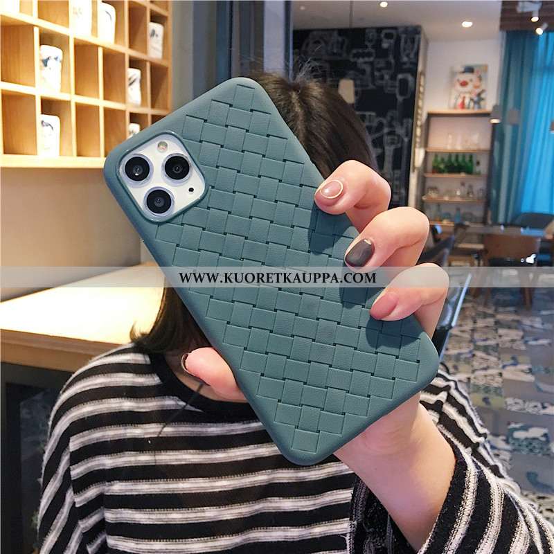 Kuori iPhone 11 Pro, Kuoret iPhone 11 Pro, Kotelo iPhone 11 Pro Pehmeä Neste Silikoni Vihreä Musta M