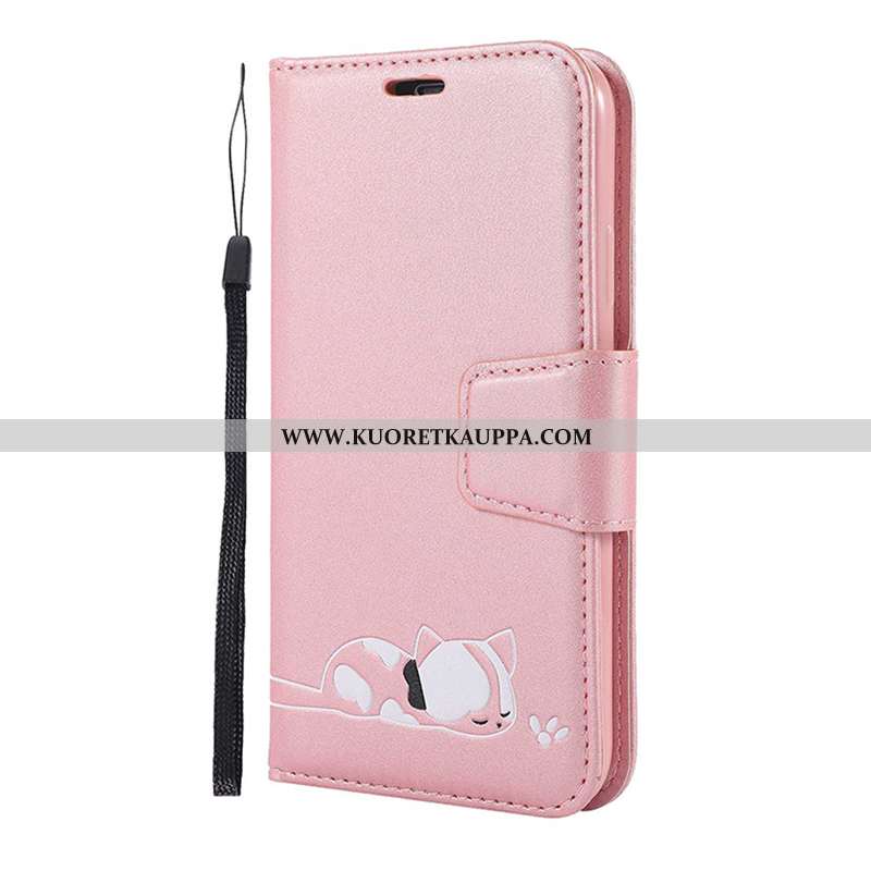 Kuori iPhone 11 Pro, Kuoret iPhone 11 Pro, Kotelo iPhone 11 Pro Sarjakuva Nahkakuori Puhelimen Pinkk