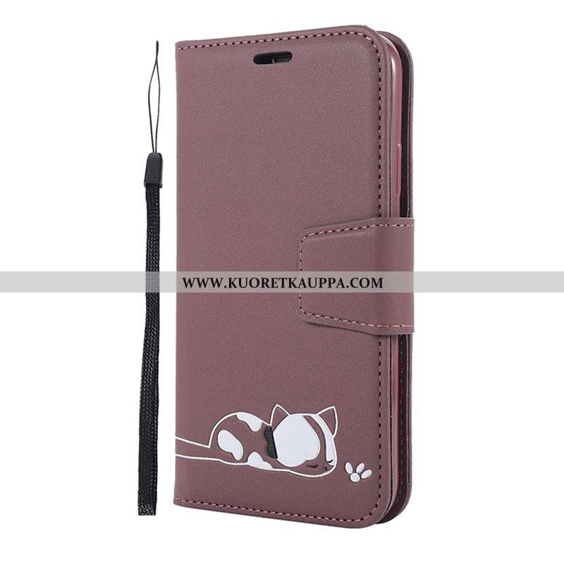 Kuori iPhone 11 Pro, Kuoret iPhone 11 Pro, Kotelo iPhone 11 Pro Sarjakuva Nahkakuori Puhelimen Pinkk