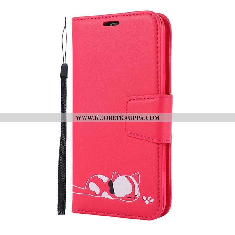 Kuori iPhone 11 Pro, Kuoret iPhone 11 Pro, Kotelo iPhone 11 Pro Sarjakuva Nahkakuori Puhelimen Pinkk