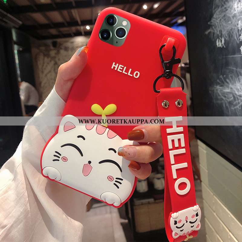 Kuori iPhone 11 Pro, Kuoret iPhone 11 Pro, Kotelo iPhone 11 Pro Sarjakuva Pehmeä Neste Punainen Suoj