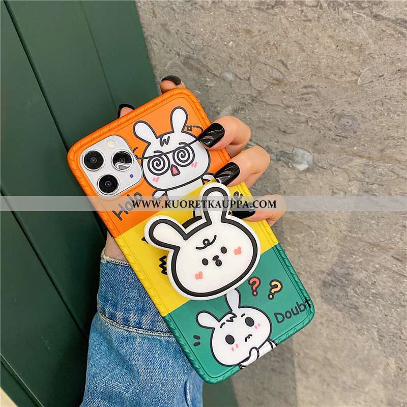 Kuori iPhone 11 Pro, Kuoret iPhone 11 Pro, Kotelo iPhone 11 Pro Sarjakuva Silikoni Oranssi Tuki
