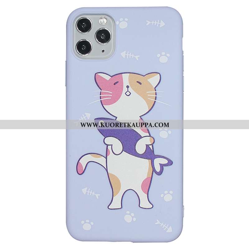 Kuori iPhone 11 Pro, Kuoret iPhone 11 Pro, Kotelo iPhone 11 Pro Silikoni Sarjakuva Ihana Sininen