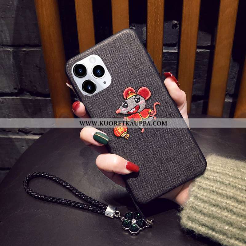 Kuori iPhone 11 Pro, Kuoret iPhone 11 Pro, Kotelo iPhone 11 Pro Silikoni Suojaus Punainen Net Red Lu