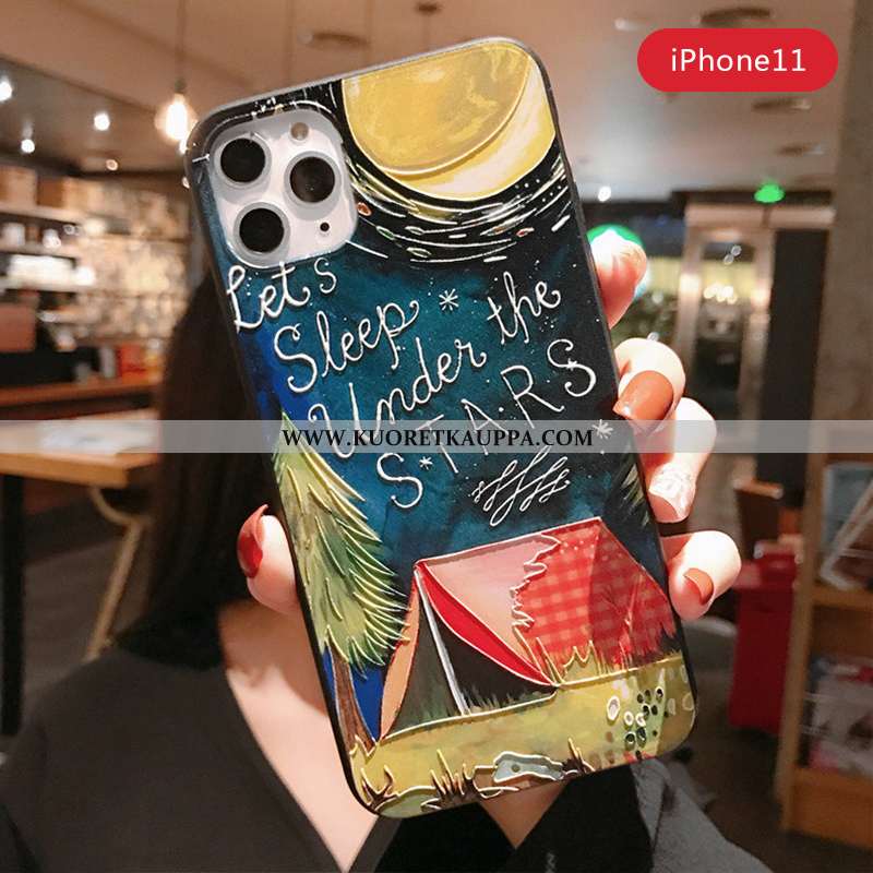 Kuori iPhone 11 Pro, Kuoret iPhone 11 Pro, Kotelo iPhone 11 Pro Suuntaus Pehmeä Neste Musta Persoona